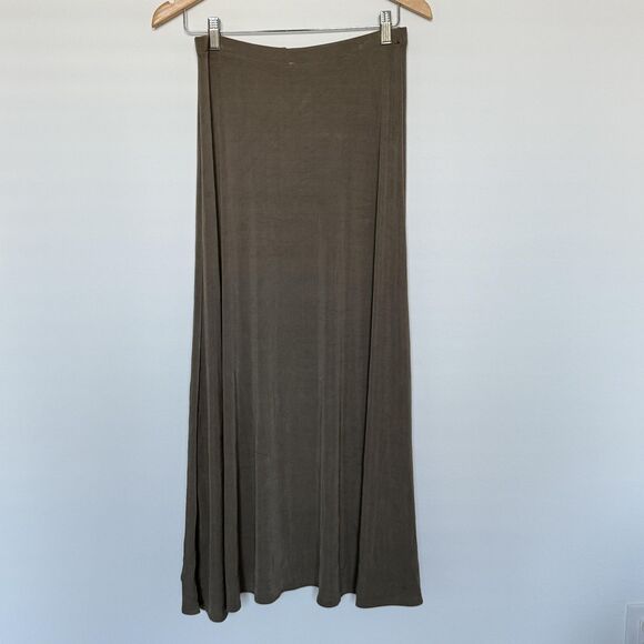 Free People Skirt Womens Small Olive Wrap Maxi Asymmetrical High Low OB969810 - Picture 4 of 10